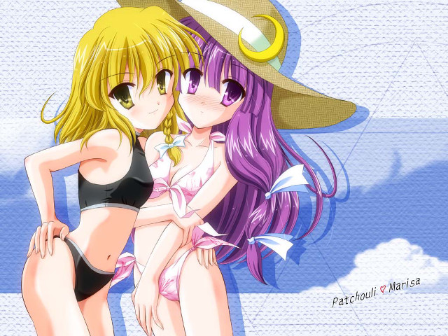 Two anime girls long hair #3 free wallpaper - medium preview image