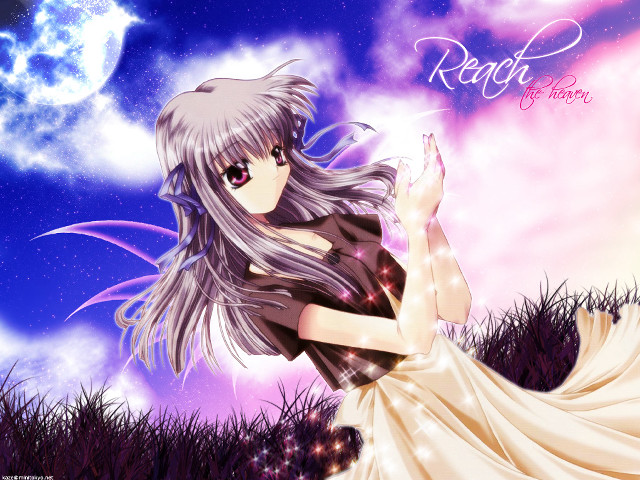 Girl dress sitting grass night free wallpaper - medium preview image
