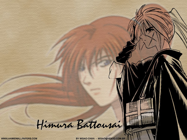 Anime character longhair blackcape redhair free wallpaper - medium preview image