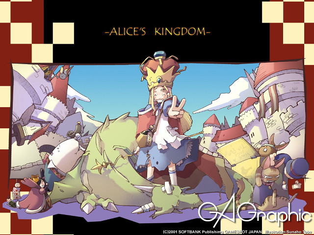 Alice kingdom cartoon characters argyle free wallpaper - medium preview image