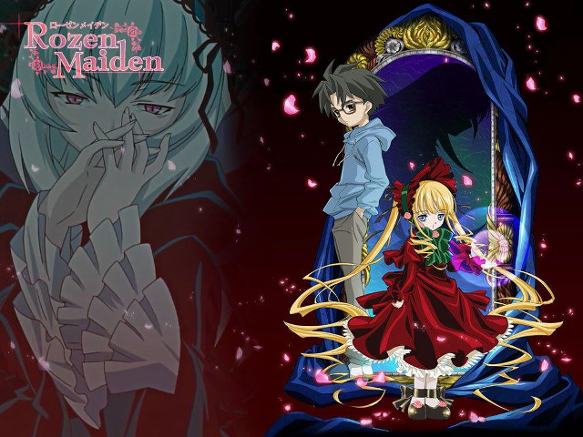 Anime couple mirror red blue free wallpaper - medium preview image