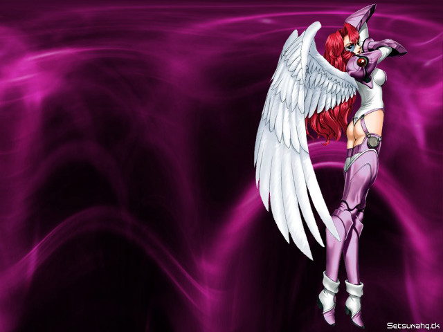 Angel wings purple background fantasy free wallpaper - medium preview image