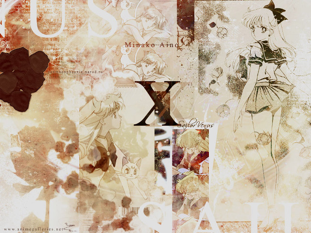 Anime collage flower letters girls free wallpaper - medium preview image