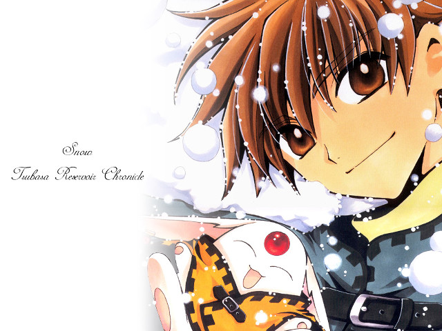 Anime girl snowman snowing smile free wallpaper - medium preview image