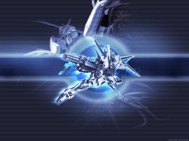 Futuristic blue white object mecha free wallpaper - medium preview image