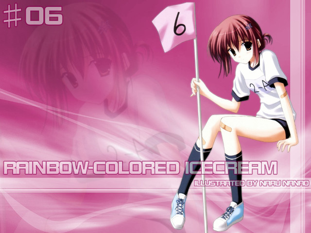 Girl flag pink background pastel free wallpaper - medium preview image