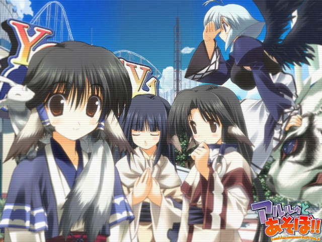 Anime girls ferriswheel kimono blush free wallpaper - medium preview image