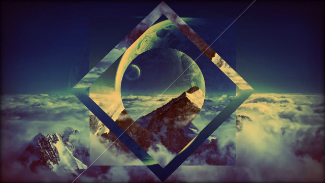 Mountain sky star planet moon free wallpaper - medium preview image