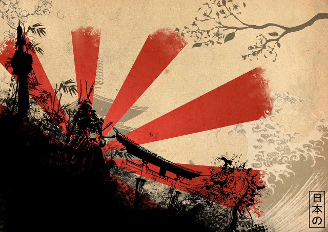 Red sun pagoda tree pagoda free wallpaper - medium preview image