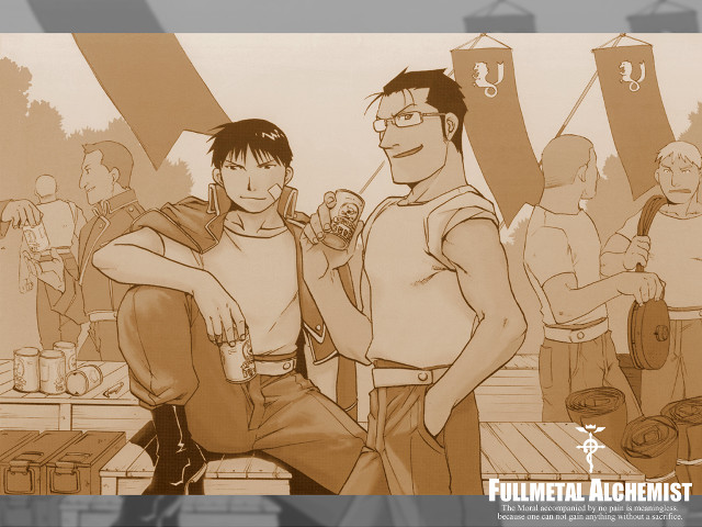 Man woman crowd manga anime free wallpaper - medium preview image