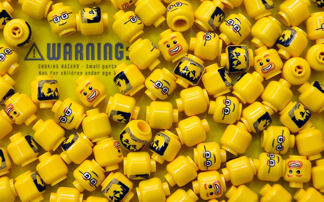 Yellow legos display store window free wallpaper - medium preview image