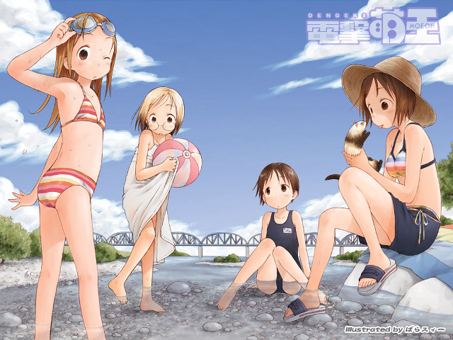 Beach girls bridge sky bikini free wallpaper - medium preview image