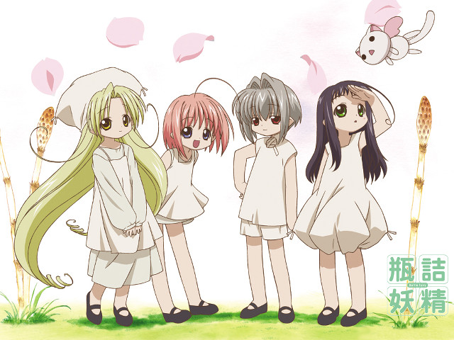 Girls bunny cherry blossoms manga free wallpaper - medium preview image