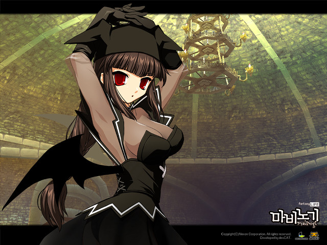 Gothic demon wings red eyes free wallpaper - medium preview image