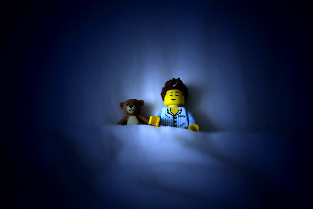 Lego man teddy bear dark free wallpaper - medium preview image