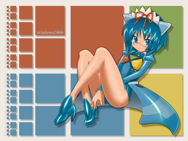 Cartoon character wall blue outfit free wallpaper - medium preview image
