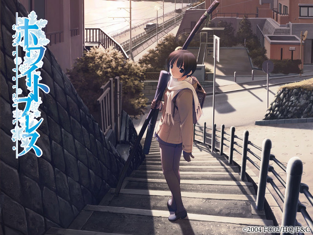 Woman stairs backpack kyoto aya free wallpaper - medium preview image