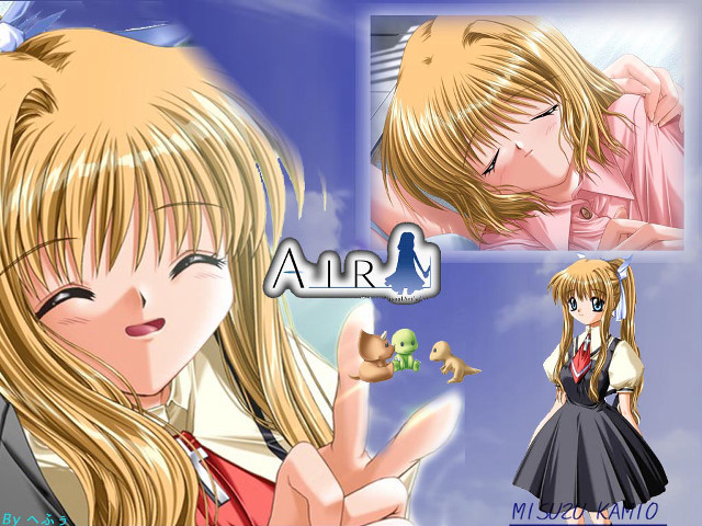Girl blonde hair bird school free wallpaper - medium preview image