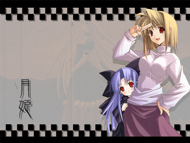 Anime arcueid len horse checkered free wallpaper - medium preview image