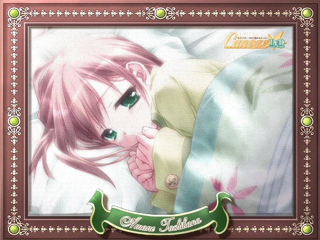 Girl pinkhair greeneyes banner sosakuhanga free wallpaper - medium preview image