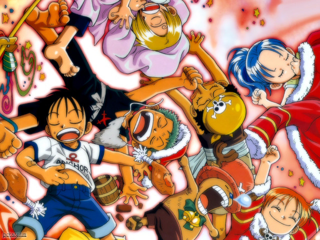 Christmas cartoon characters santa anime free wallpaper - medium preview image