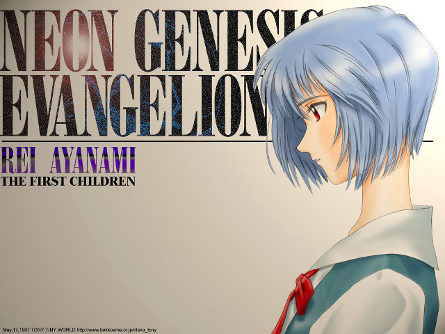 Blue hair rei red eye free wallpaper - medium preview image