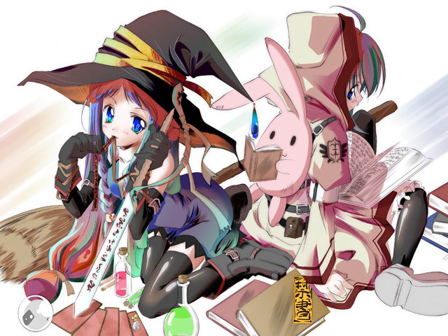 Girl rabbit costume manga witch free wallpaper - medium preview image