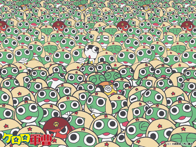 Green yellow cartoon characters big free wallpaper - medium preview image