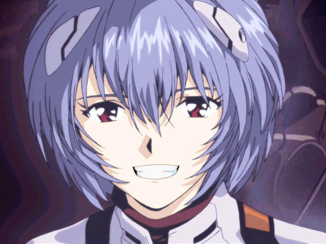 Blue hair smiling rei bodysuit free wallpaper - medium preview image