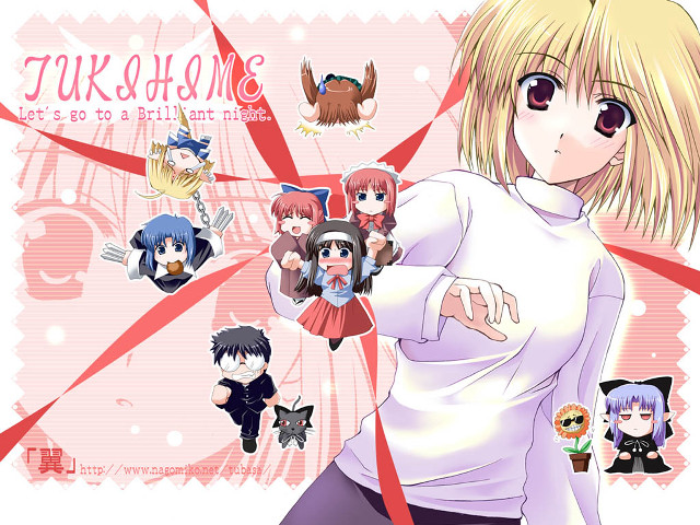Blonde girl anime avatar red free wallpaper - medium preview image