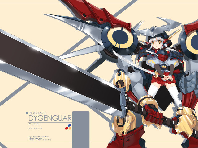 Robot scissors mecha girl yellow free wallpaper - medium preview image