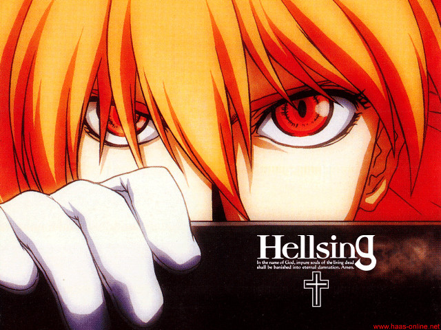 Anime redhair cross redeye hellsing free wallpaper - medium preview image