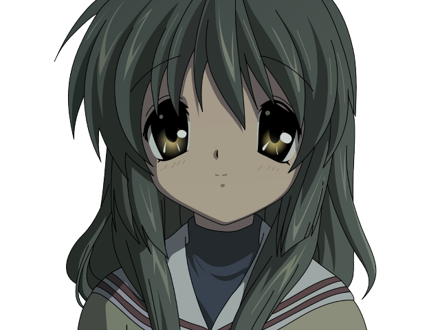 Girl longhair bigeyes sad look free wallpaper - medium preview image