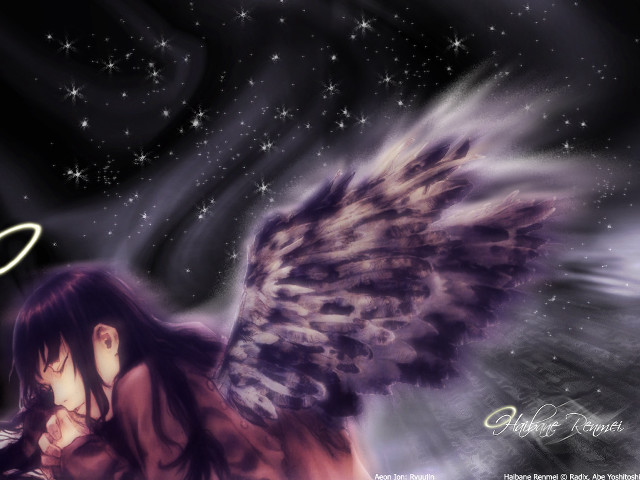 Angel wings starry sky christmas free wallpaper - medium preview image