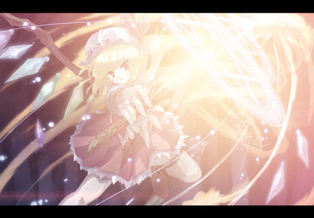 Anime girl sword light shining free wallpaper - medium preview image