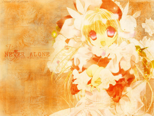 Anime girl flower bouquet wings free wallpaper - medium preview image