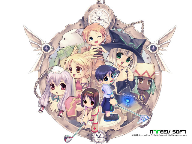 Anime clock mosaic chains magicgirls free wallpaper - medium preview image