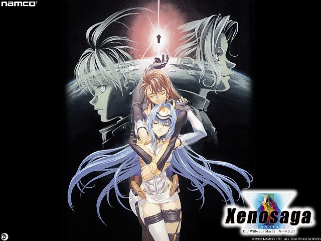 Anime couple hug poster blue free wallpaper - medium preview image