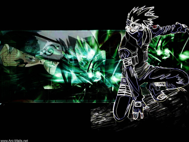 Man sword demon green eyes free wallpaper - medium preview image
