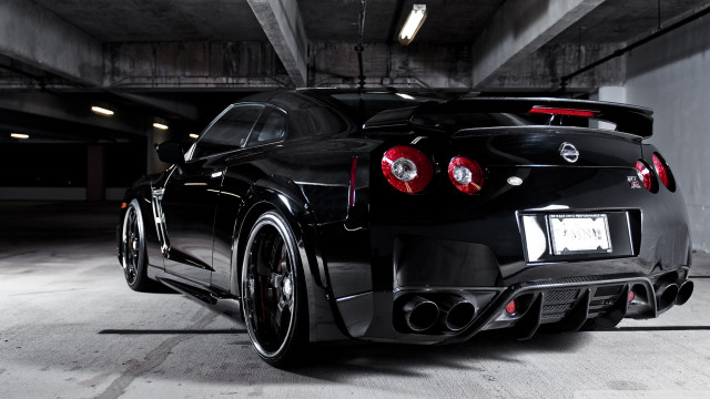 Black sports car parking garage #11 free wallpaper - medium preview image