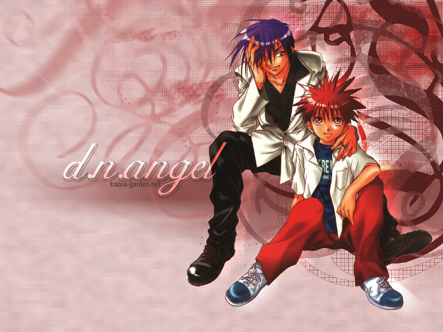 Drange two characters pink background free wallpaper - medium preview image