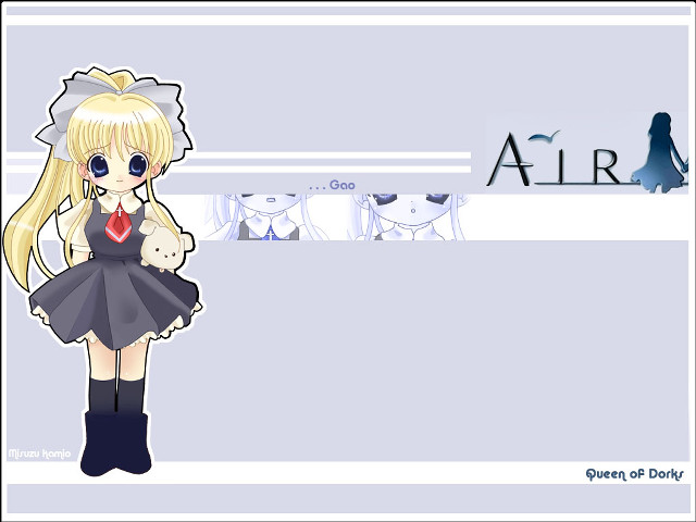 Cartoon girl cat shoulder dress free wallpaper - medium preview image