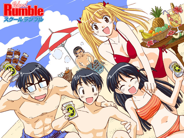 Beach cartoon characters manga summer free wallpaper - medium preview image