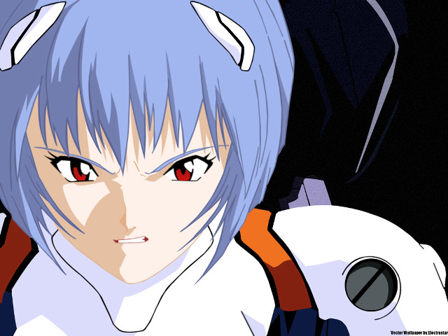 Anime bluehair redeyes gun robot free wallpaper - medium preview image