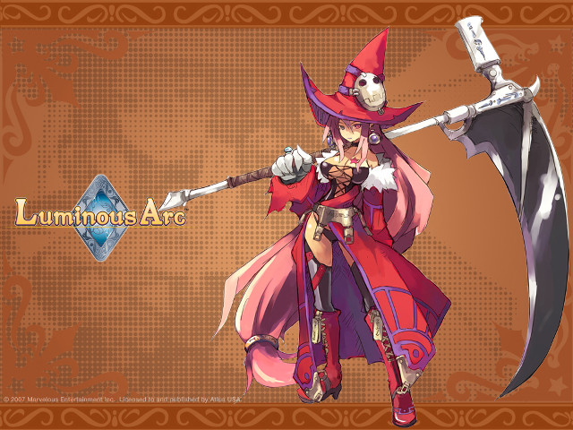 Woman redhat sword skull rayonism free wallpaper - medium preview image