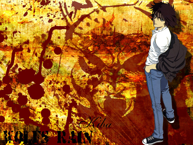 Man fire battle autumn anime free wallpaper - medium preview image