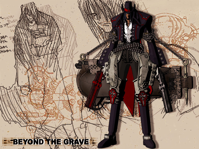 Gothic suit man with gun free wallpaper - medium preview image