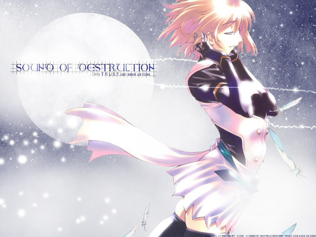 Moonlight sword woman starry night free wallpaper - medium preview image