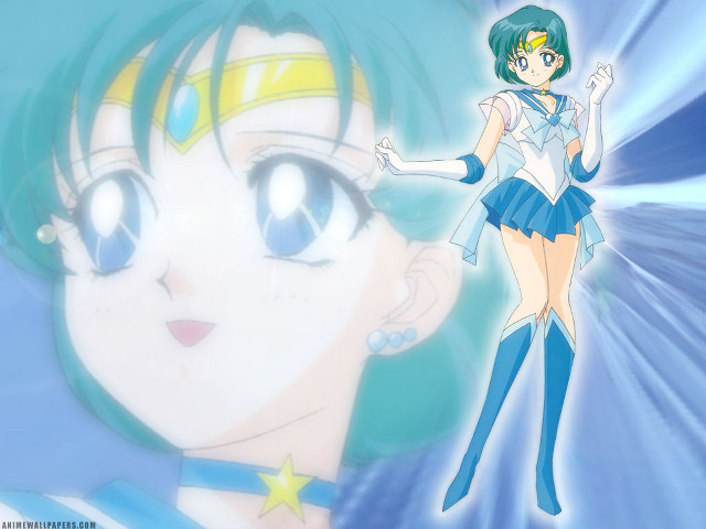 Blue star sailor mercury mizuno free wallpaper - medium preview image