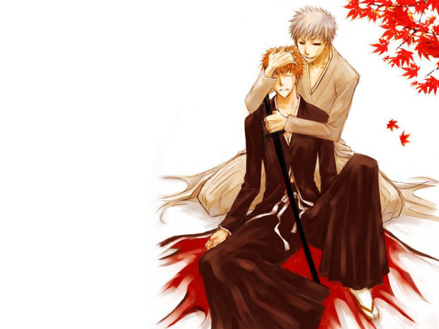 Couple under tree autumn leaves free wallpaper - medium preview image